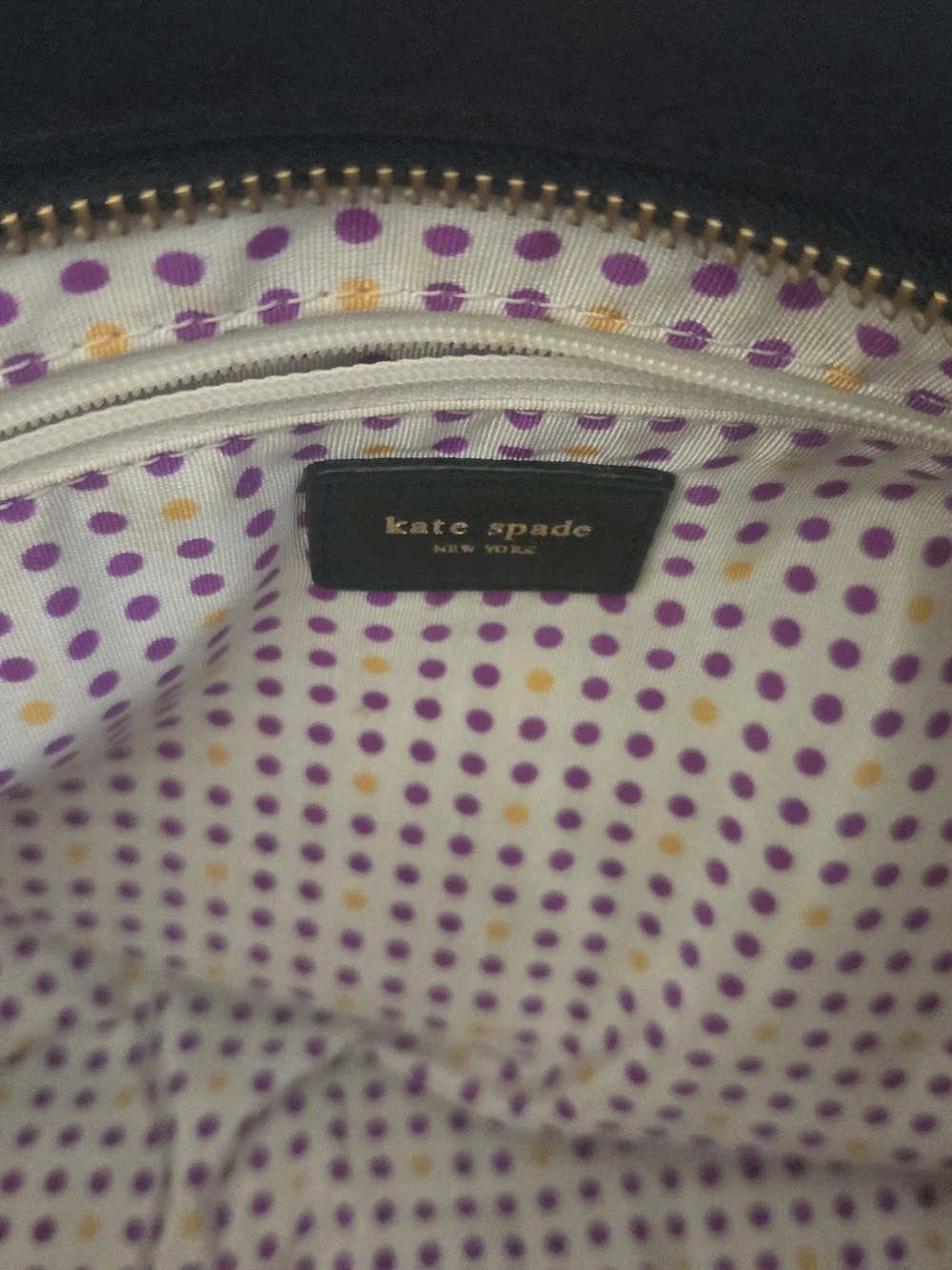 Kate Spade Black Leather Tote Bag